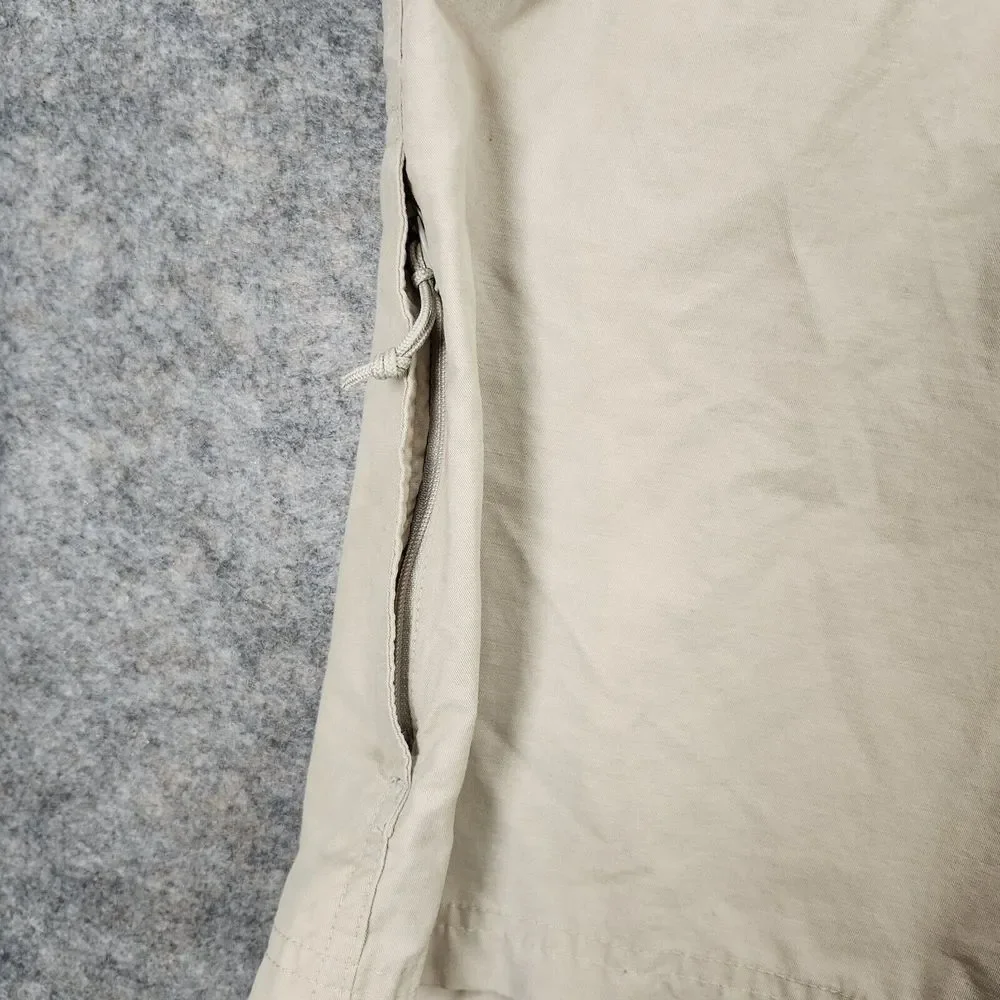 Columbia Shorts Men 42 Beige Cargo Zip Pocket Cotton Nylon Hiking Fishing Casual